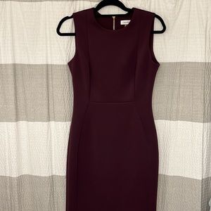 Calvin Klein sheath dress. Plum color, size 6.